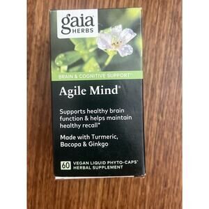 Gaia Herbs Agile Mind - 60 Vegan Liquid Phyto-Caps.